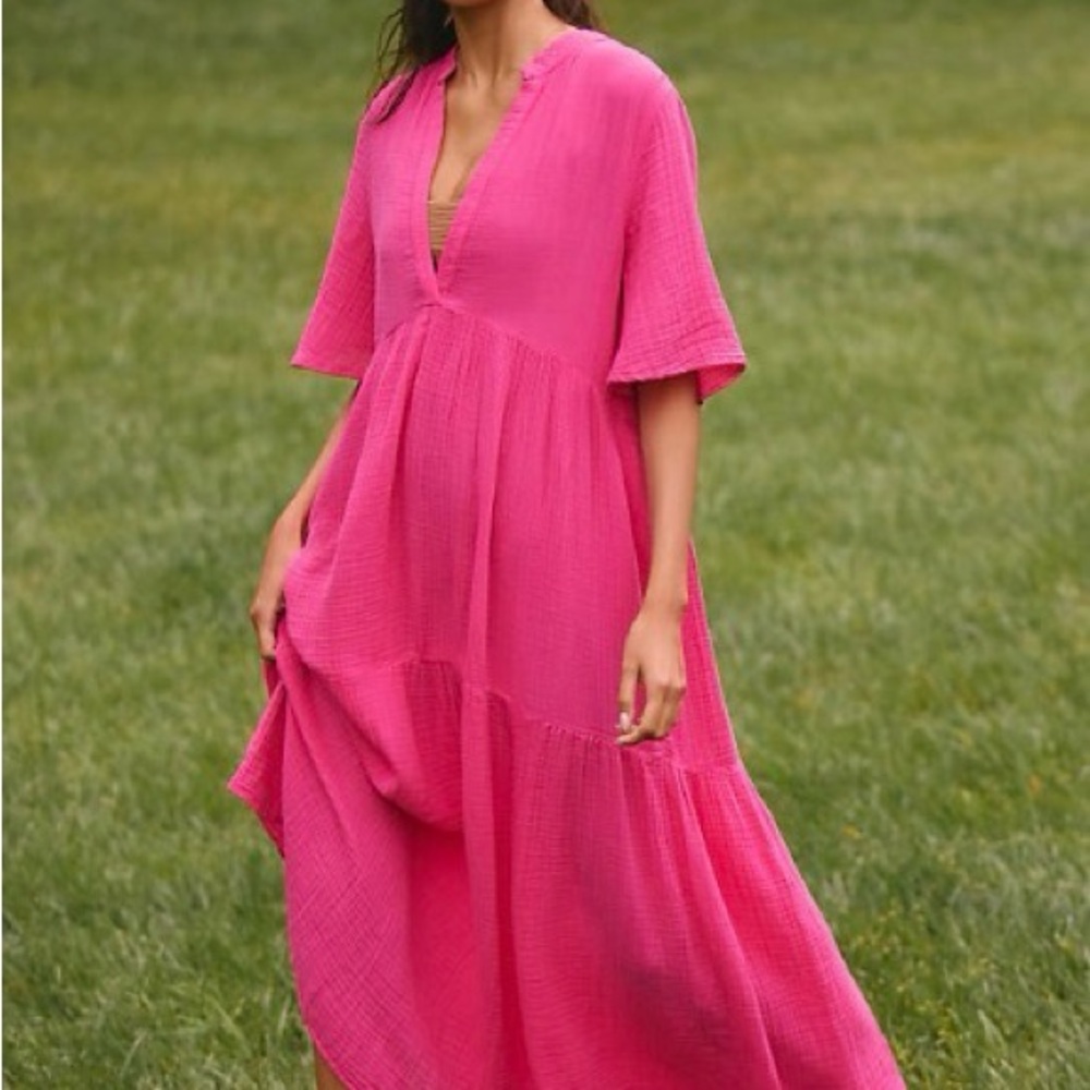 NWT - Anthropologie The Kallie Flowy Maxi Dress - M